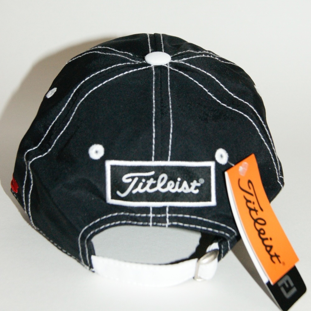 NEW Titleist MEN'S ADJUSTABLE GOLF Black HAT CAP